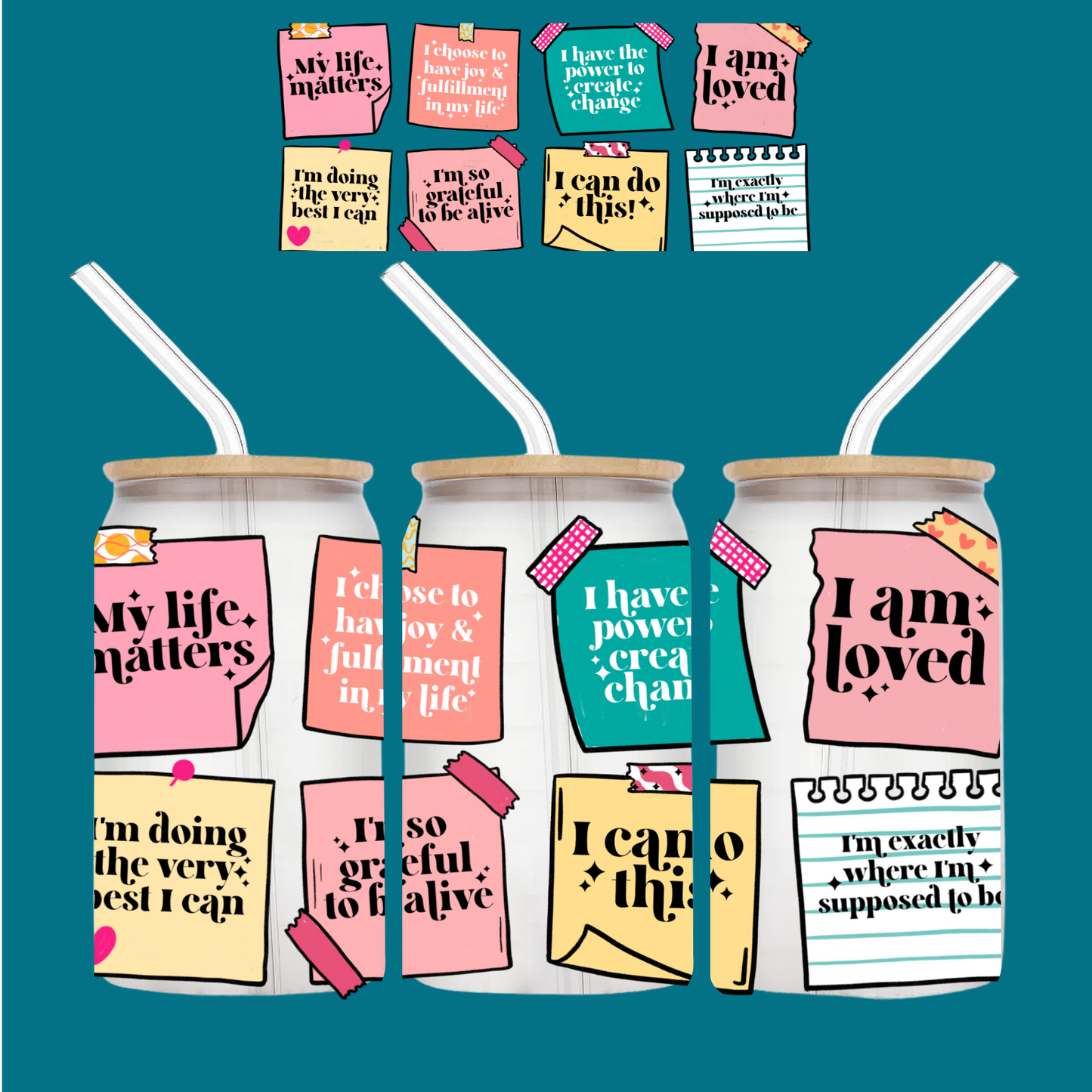 Positive Affirmation Libbey Can 16oz