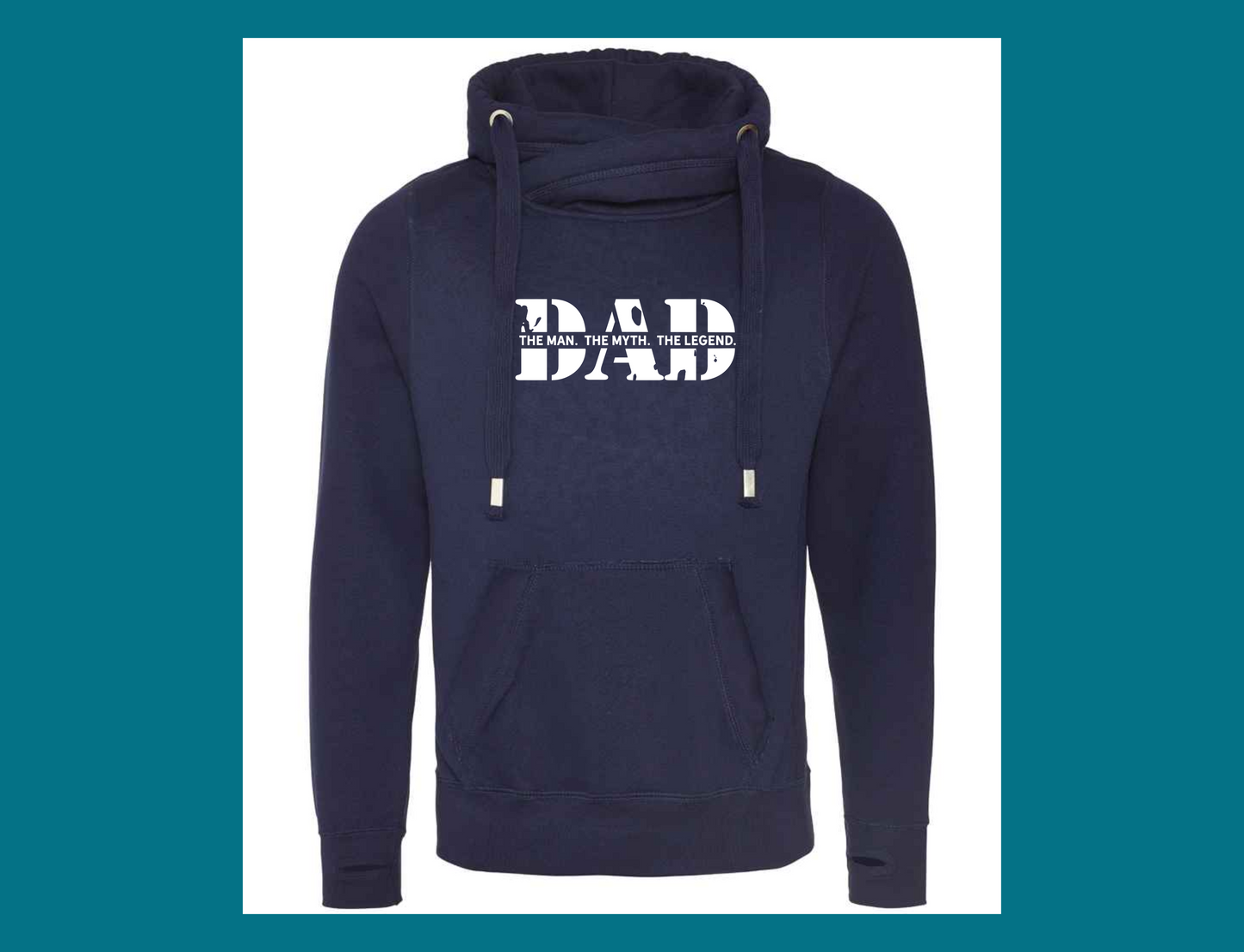 Dad, The Man, The Myth, The Legend Cross Neck Hoodie