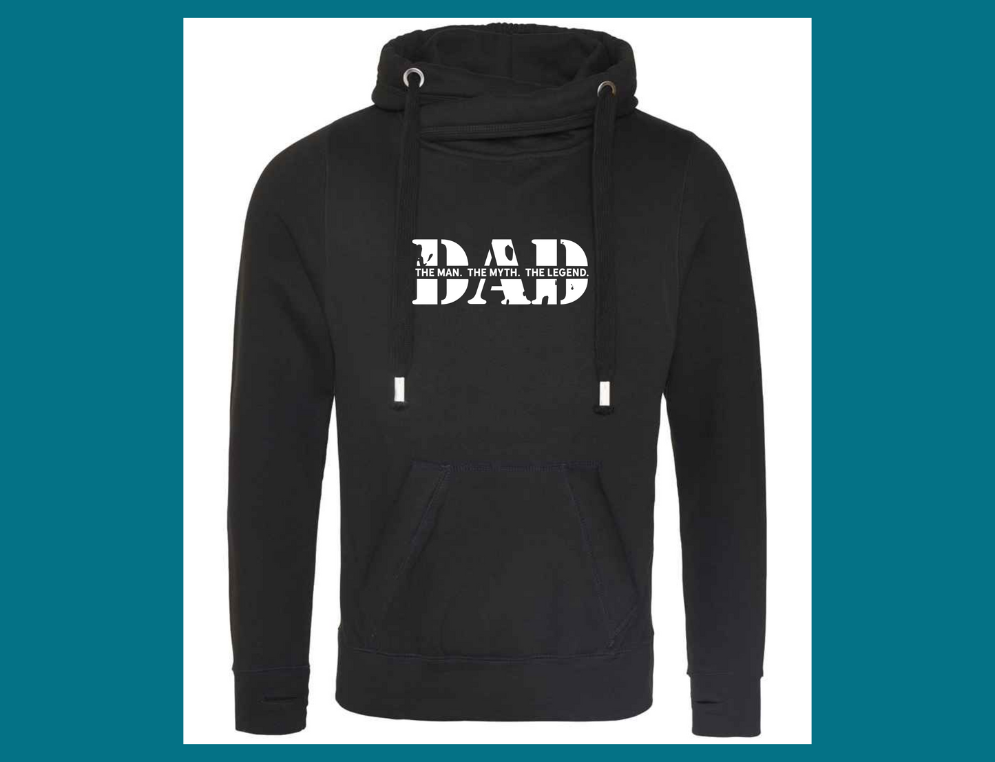 Dad, The Man, The Myth, The Legend Cross Neck Hoodie