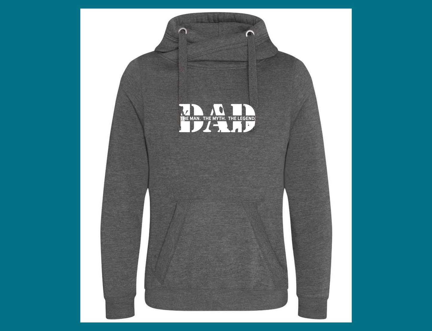 Dad, The Man, The Myth, The Legend Cross Neck Hoodie