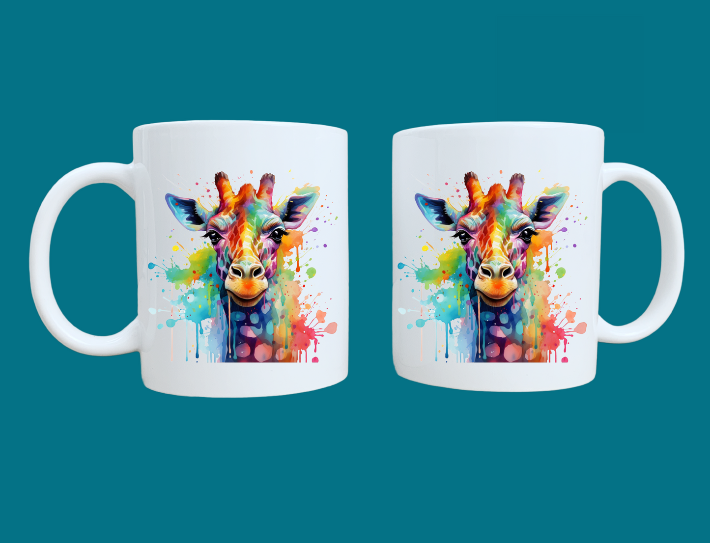 Vibrant Giraffe Mug 11oz