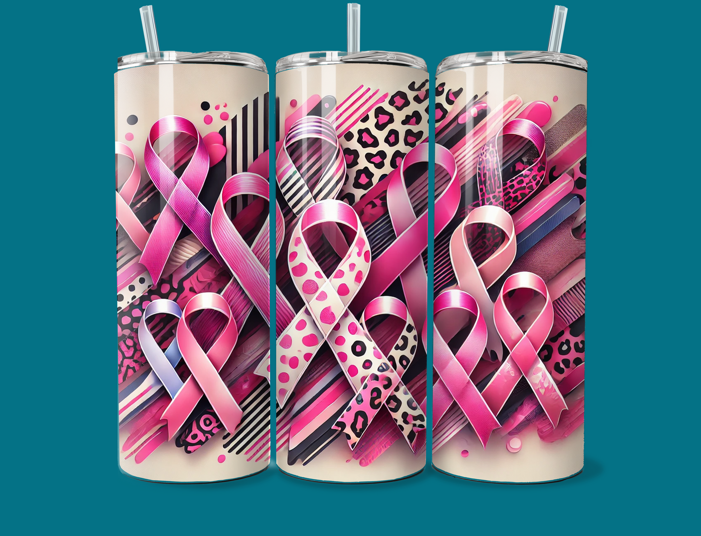 Pink Ribbons For Cancer Tumbler 20oz