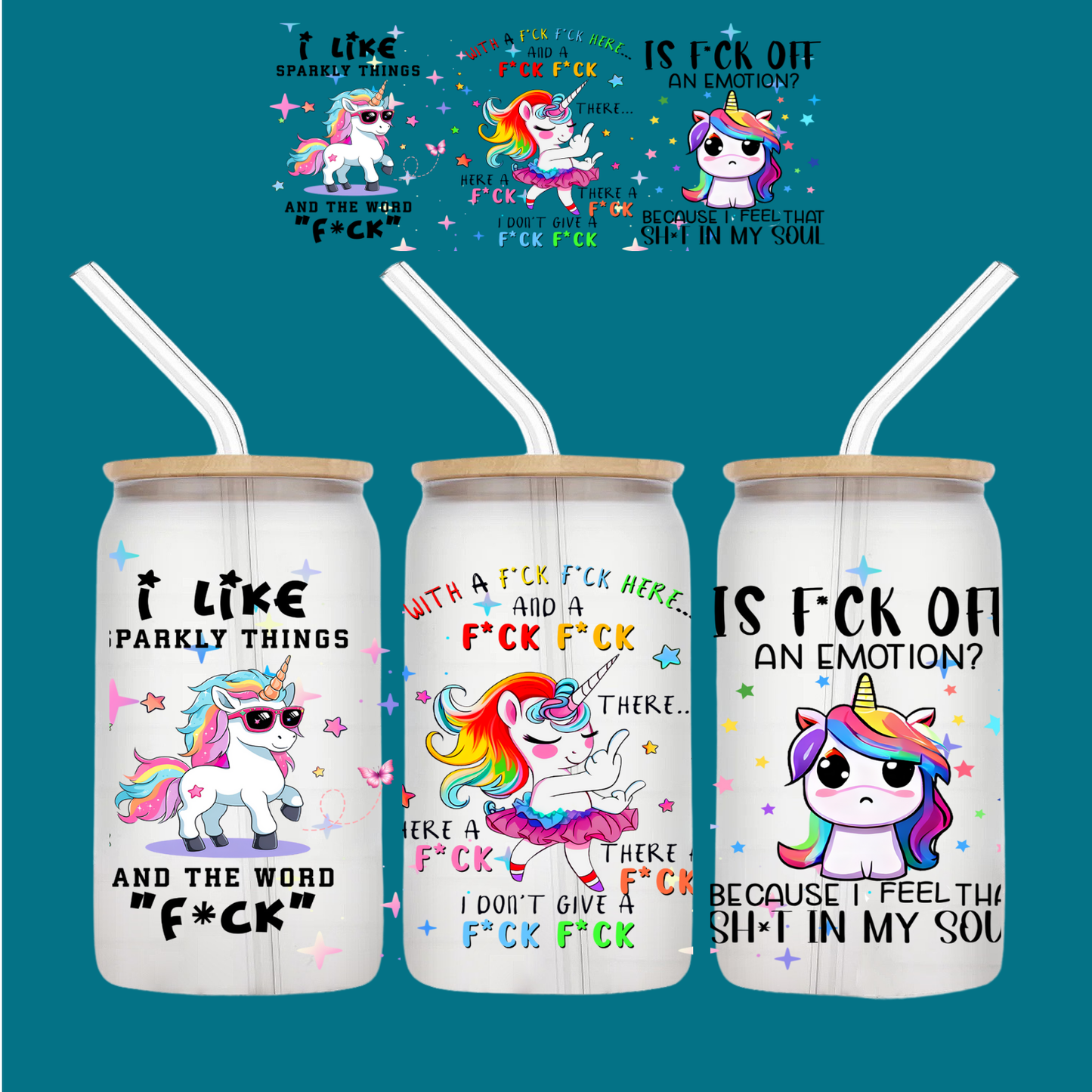 Rude Unicorn Libbey Can 16oz