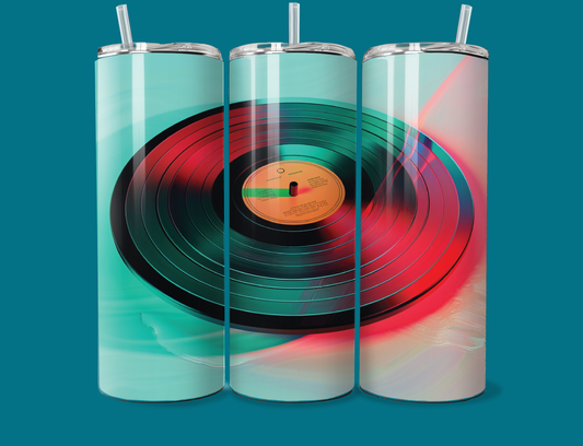 Vintage Record Tumbler 20oz (1)